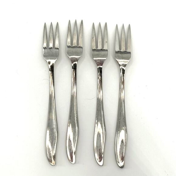 MARCREST Set of 4 Atomic Starburst MCM Cocktail Forks Stainless Made in the USA - Picture 2 of 5